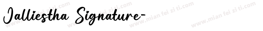 Jalliestha Signature字体转换
